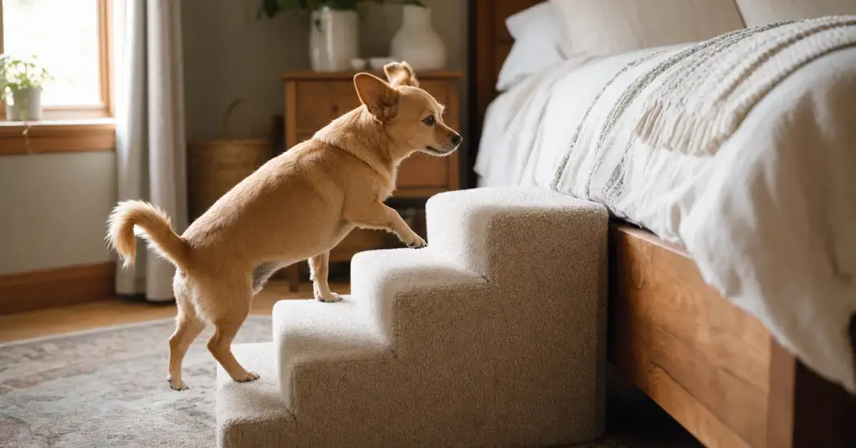 A range of dog stairs and steps for beds, sofas and cars, suited to small, senior and large dogs